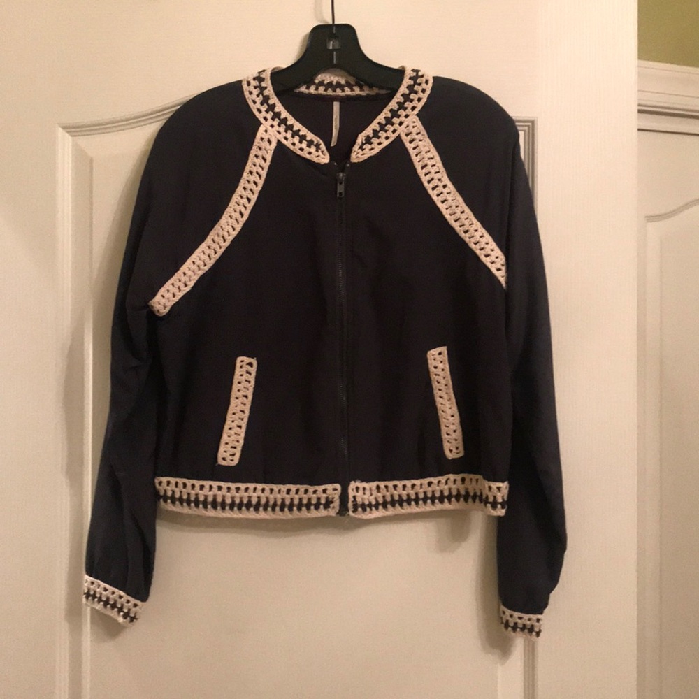 Free People crochet detailed jacket